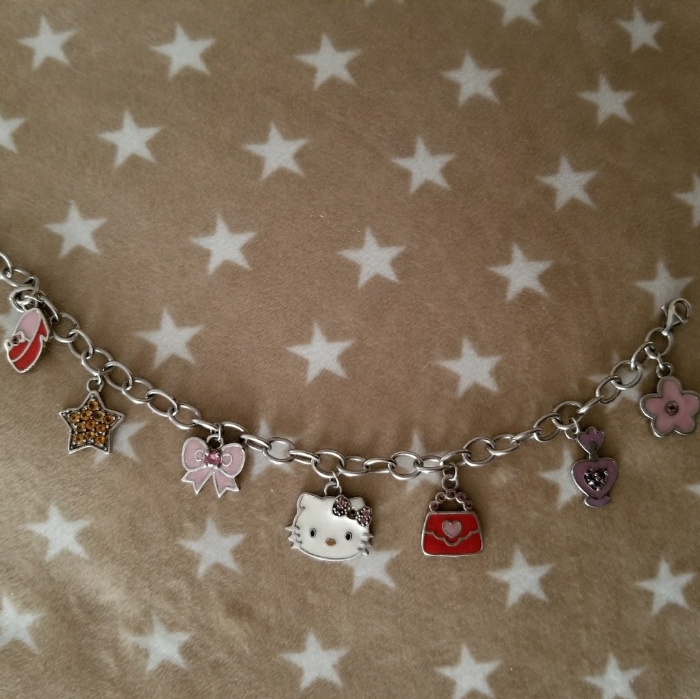 sterling hello kitty charm bracelet